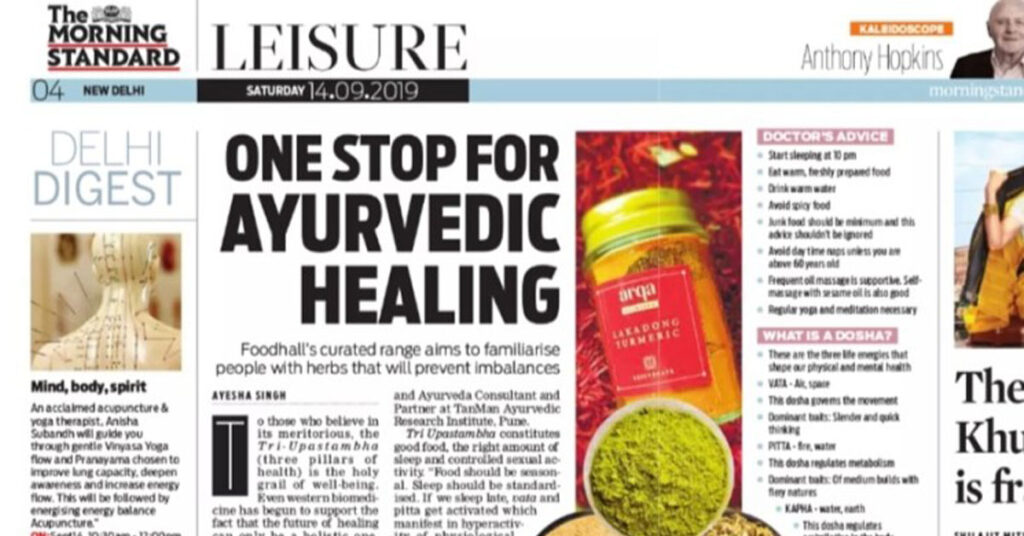 Morning Standard One Stop For Ayurvedic Healing