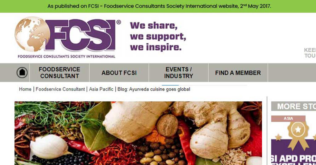 Ayurveda Cuisine Goes Global